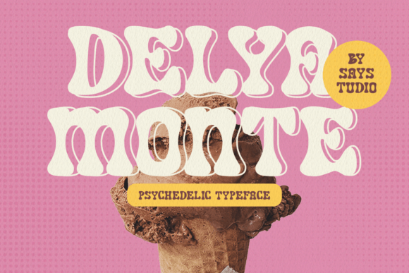 Delya Monte: A Psychedelic Display Typeface for Editorial Impact