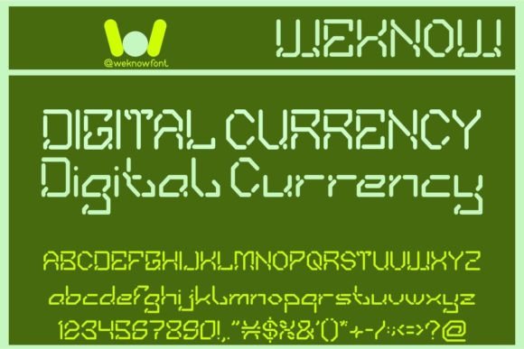 Digital Currency: A Techno-Sci-Fi Display Font for Bold Brand Identities