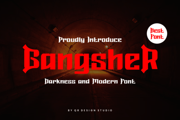 Gangsher Display Typeface for Hauntingly Beautiful Craft Projects