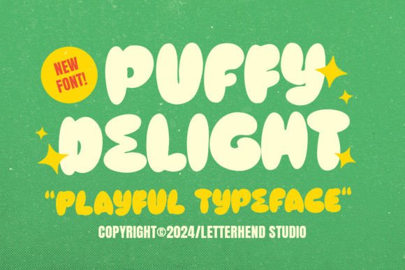 Puffy Delight: A Playful Display Font for Digital Branding