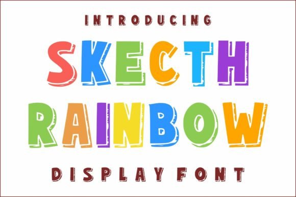 Skecth Rainbow Font: A Playful Display Typeface for Warm, Handmade Branding