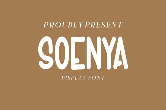 Soenya: A Handwritten Display Font for Digital Branding